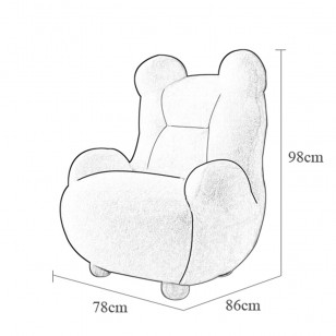 熊寶寶扶手椅簡約兒童梳化椅現代布藝休閑躺椅