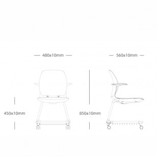 MAU系列可移動帶書網智慧辦公椅培訓椅HY-816A