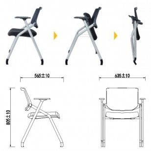 可摺疊簡約設計辦公椅HY-130A