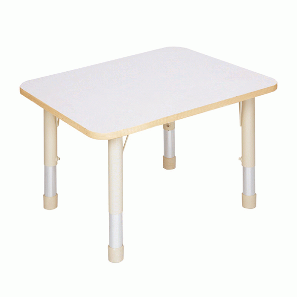 可升降幼兒小方桌 布拉格系列 暖白桌面  4人桌