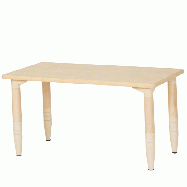 幼兒可升降實木長方桌 6人桌 雅典花園系列