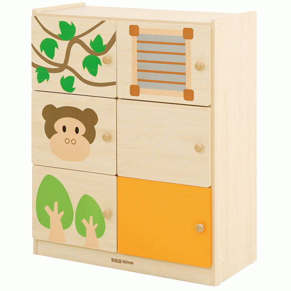 森林立式6格工作櫃