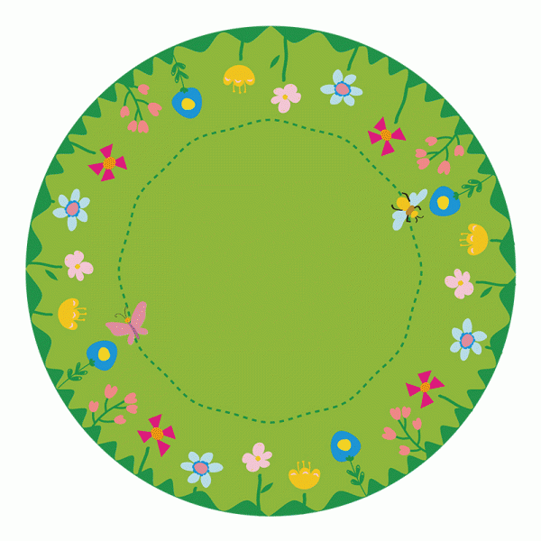圓形花園教學毯