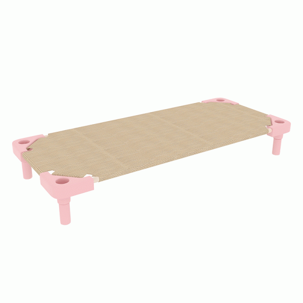 便攜式可堆疊兒童床（130）-粉色