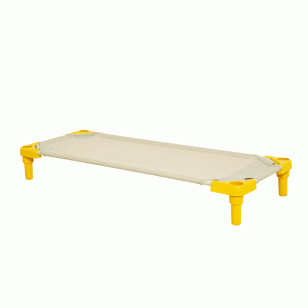 便攜式可堆疊兒童床（140）-黃色