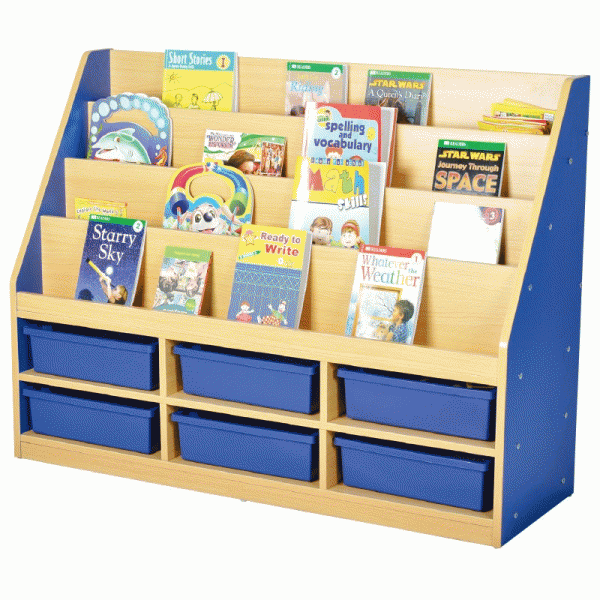 米蘭6格直立圖書櫃-寶藍色