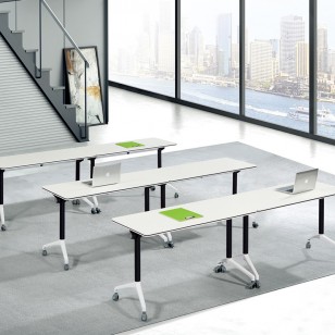 簡約可移動折疊多功能辦公桌會議培訓桌簡易組合省空間YJ-F021