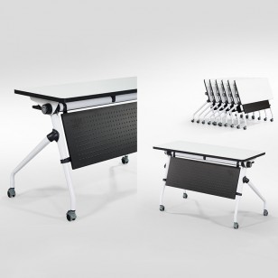 多功能會議桌簡約便捷職員可移動折疊會議桌帶輪YJ-F018