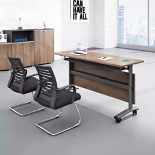 多功能現代簡約培訓桌可移動拼接帶輪辦公會議室長條桌YJ-F034