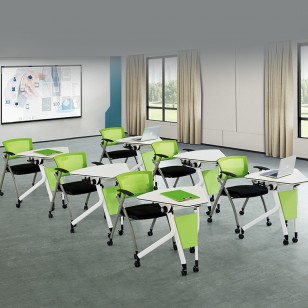 折疊培訓桌椅辦公會議培訓桌可移動多功能辦公培訓桌椅YJ-F026