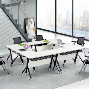 自由組合可拼接長方形培訓桌子可折疊簡約大方培訓會議辦公桌YJ-F027