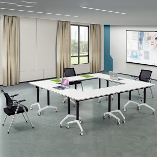 折疊可移動簡約辦公培訓桌多功能可拼接辦公桌桌椅定制YJ-F021長方形