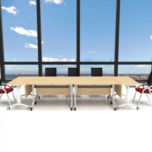簡約大方會議培訓桌可移動拼接辦公桌多功能實用節約桌椅YJ-F033