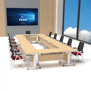 辦公桌培訓長條桌簡約時尚自由組合培訓桌可移動培訓長桌YJ-F032