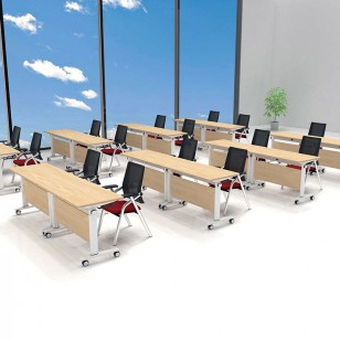辦公桌培訓長條桌簡約時尚自由組合培訓桌可移動培訓長桌YJ-F032