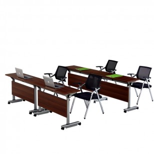 現代簡約可拼接培訓長桌自由組合折疊鋼腳培訓會議辦公桌YJ-F023B