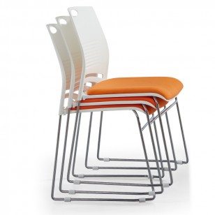 可堆疊辦公椅現代簡約靠背椅YJ-c05軟墊款
