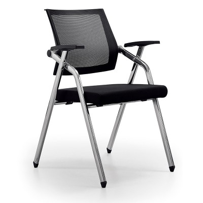 可折疊移動帶輪辦公培訓椅舒適久坐辦公靠背椅簡易會議培訓椅子YJ-C08  