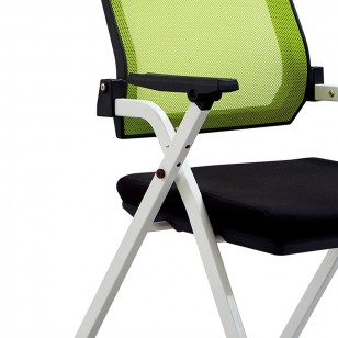簡約舒適辦公培訓椅可折疊移動辦公職員椅帶輪靠背培訓椅	YJ-C09