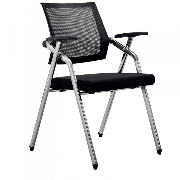 培訓椅可折疊移動防護腳墊靠背椅會議辦公多功能培訓椅子YJ-C07