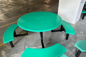 學校餐桌椅系列 - 鋼化玻璃戶外餐桌椅套裝