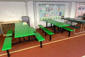 學校餐桌椅系列 - 鋼化玻璃戶外餐桌椅套裝