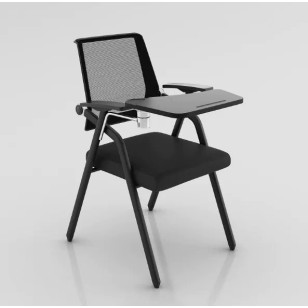 摺疊帶寫字板網布培訓椅