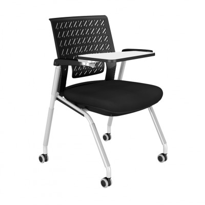 折疊培訓椅 帶寫字板培訓椅 公司會議椅學 校培訓椅 新聞網布椅