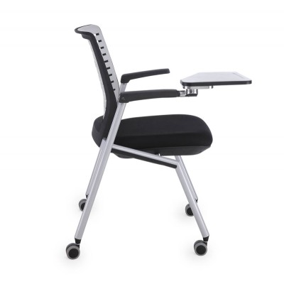 折疊培訓椅子帶寫字板培訓椅公司會議椅學校培訓椅新聞網布椅