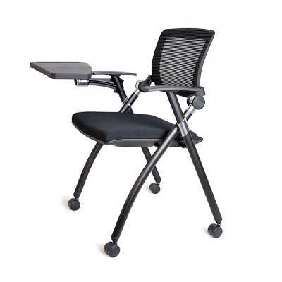 折疊培訓椅子帶寫字板培訓椅公司會議椅學校培訓椅新聞網布椅