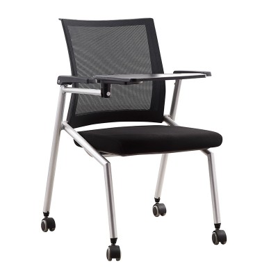 折疊培訓椅子帶寫字板培訓椅公司會議椅學校培訓椅新聞網布椅