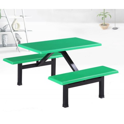 連體餐桌椅 食堂玻璃鋼餐桌