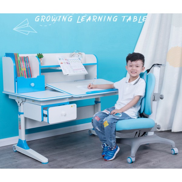 實木兒童學習桌小學生可升降初中讀書桌子寫字桌椅套裝