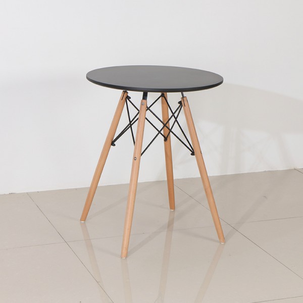 现代简约洽谈桌子烤漆面压缩木板榉木腿休闲餐桌