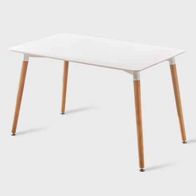 北歐時尚簡約現代接待實木腿洽談桌