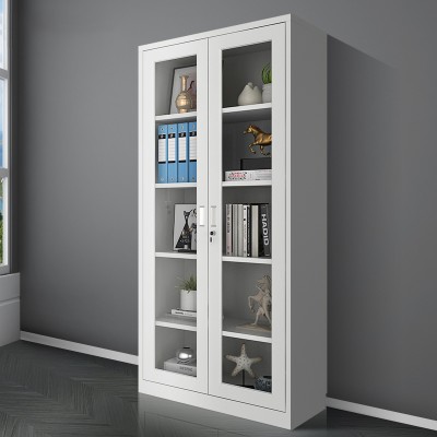 通體玻璃文件櫃帶鎖資料櫃財務檔案櫃材料櫃