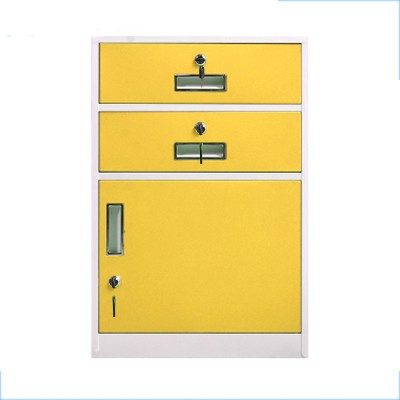 新款鋼制彩色活動櫃帶輪辦公矮櫃儲物櫃多鬥抽屜櫃文件資料櫃