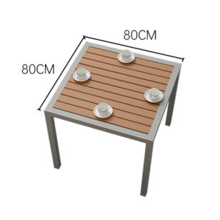 戶外休閒鋁合金塑木桌椅餐椅DR-3403