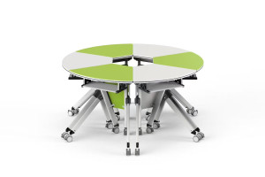 扇形可拼培訓學習桌展示