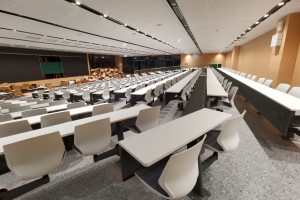禮堂會議桌椅一體案例展示