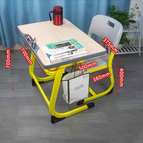 中小學生課桌椅——活潑黃固定款套裝升級版