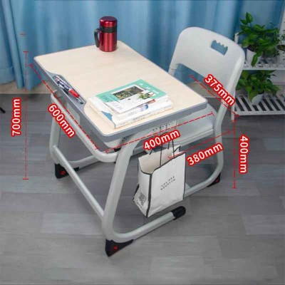 中小學生課桌椅——素雅灰固定款套裝標準版