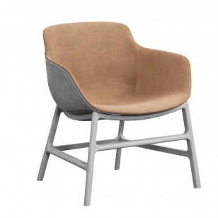 渺小椅簡約休閑扶手餐椅現代布藝塑料椅