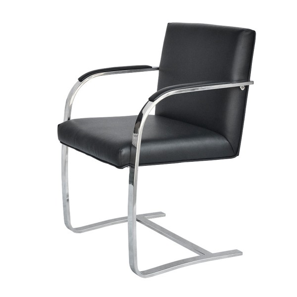 布魯諾梳化椅-簡約現代不鏽鋼皮藝休閑辦公接待椅躺椅