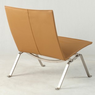 PK22安樂椅/北歐現代設計師不鏽鋼真皮休閑躺椅梳化椅子