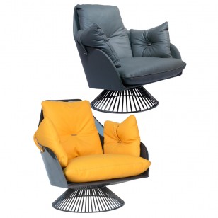 格洛斯躺椅/設計師簡約皮藝客廳休閑梳化椅