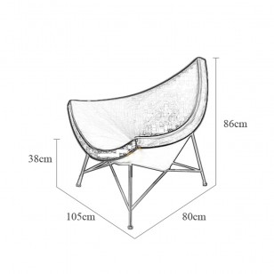 椰殼椰子躺椅簡約創意休閑梳化椅現代皮椅