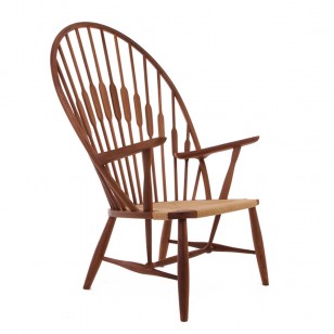 孔雀椅/北歐設計師創意全實木休閒溫莎椅子