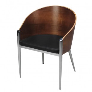 科斯特椅/簡約實木彎板圍椅現代餐椅
