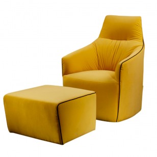 聖莫尼卡躺椅簡約現代布藝休閑梳化椅